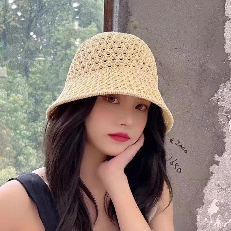 جديد بنات قبعة الشمس واسعة حاف - مراجعة Bucket Hat Straw وسعره
